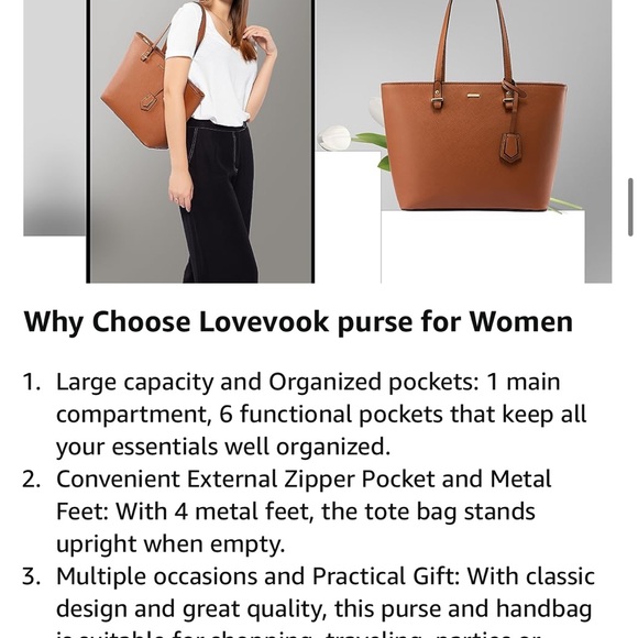 NWT Brown Tote Bag - Picture 7 of 7